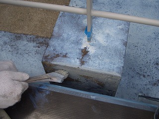 ベランダの床以外の部分のウレタン防水