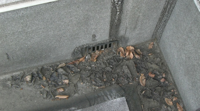 排水口周りの劣化や詰まり